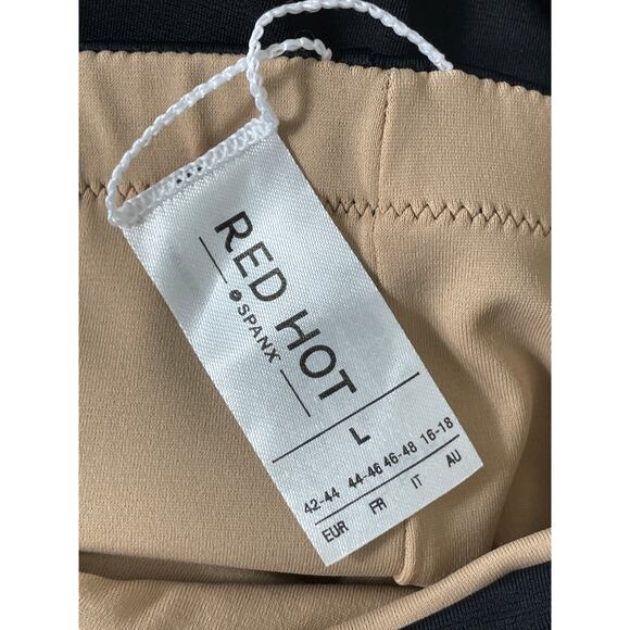 Red Hot by SPANX Flipside Firming High-Waist Mid-Thigh Shaper Black Tan Large - Picture 9 of 11